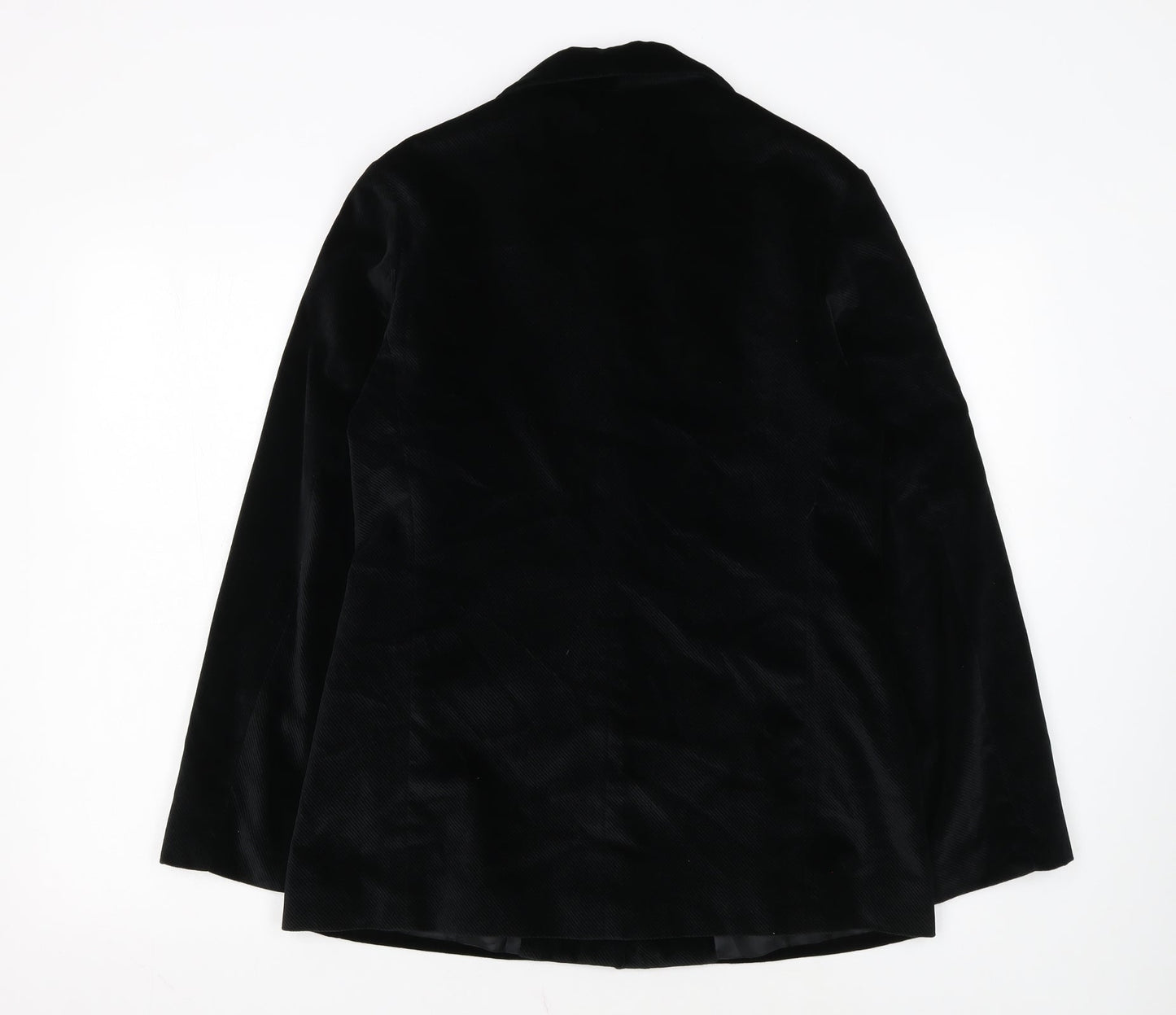 NCD Milano Women's Black Corduroy Blazer Size 14 Regular Fit