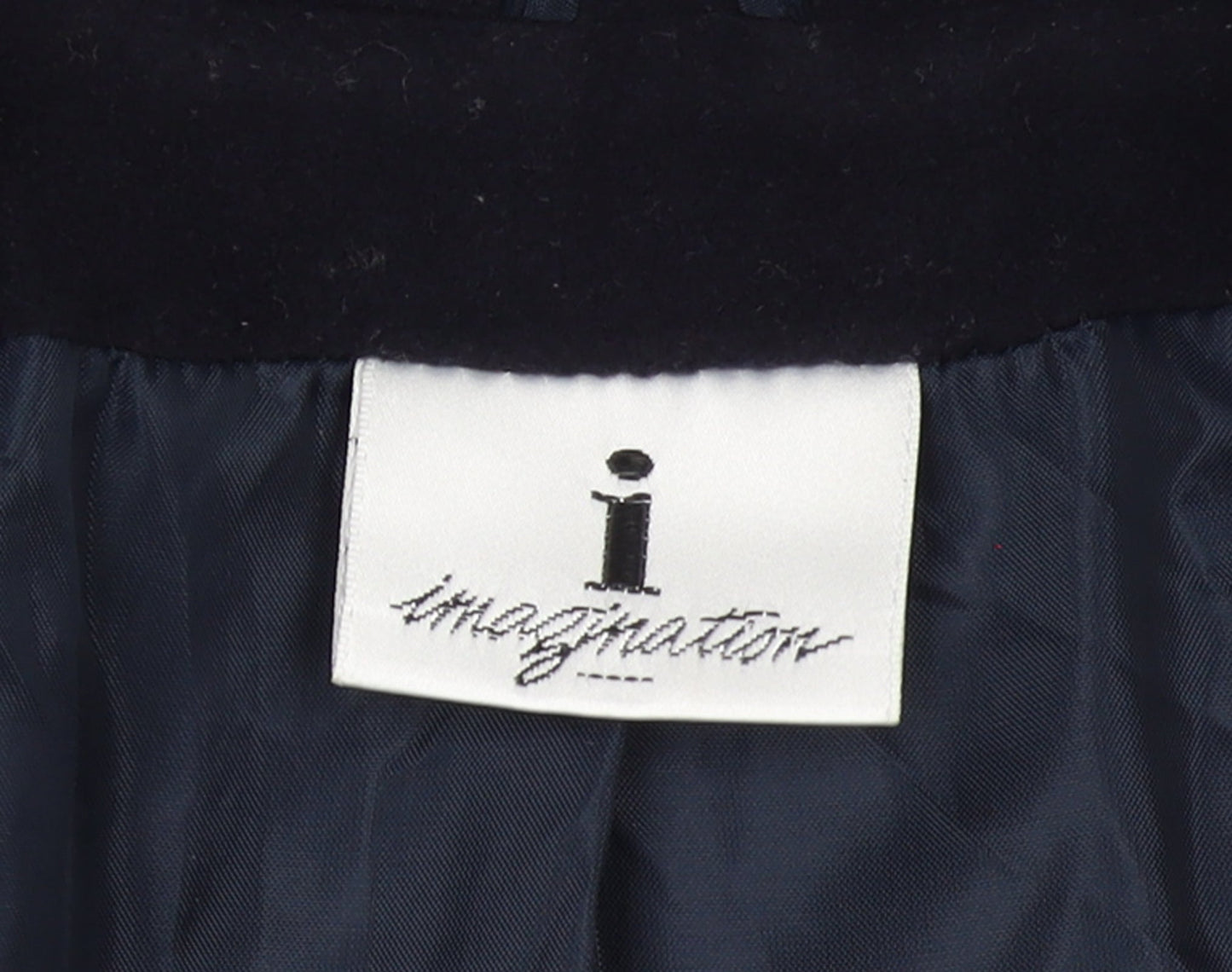 Imagination Womens Black Wool Blend Single-Breasted Blazer Size 18