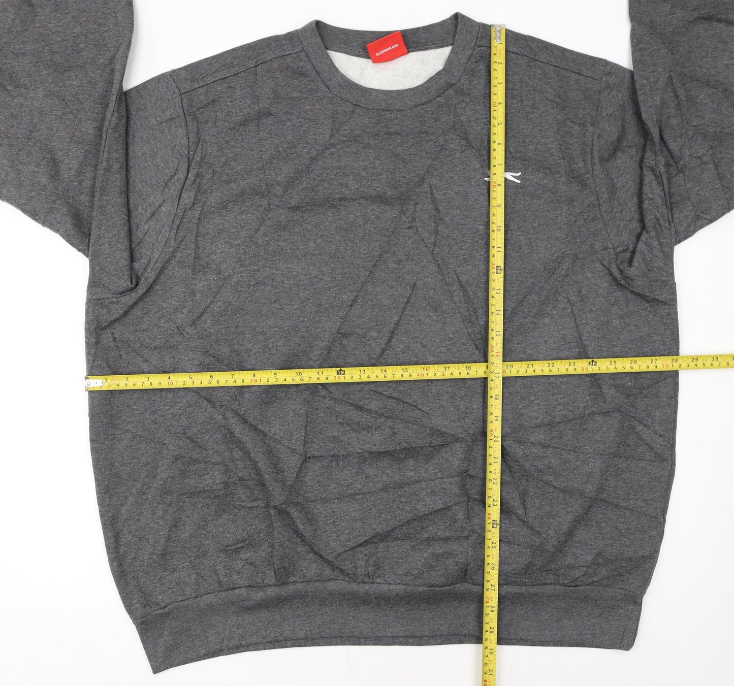 Slazenger Men's Grey 3XL Pullover Sweatshirt Crew Neck Fleece