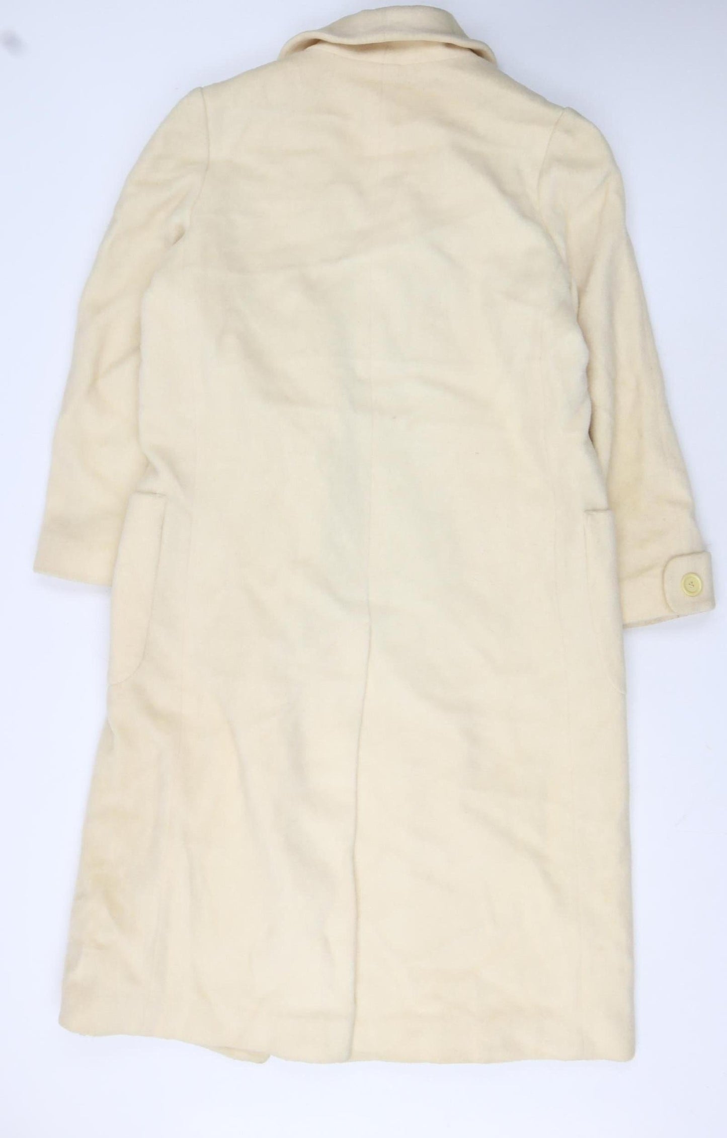 Pavilion Petite Women's Ivory Wool Blend Long Overcoat Size 12