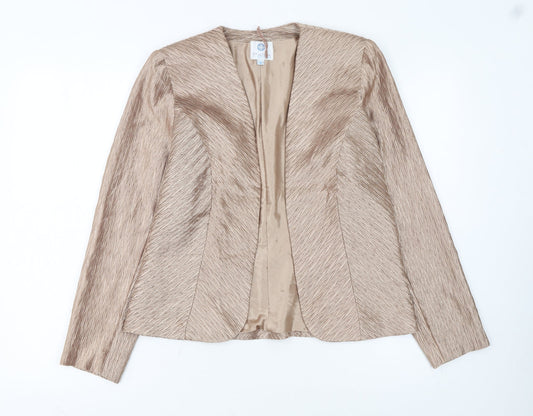 Patra Women Beige Size 6 Formal Single-Breasted Suit Jacket