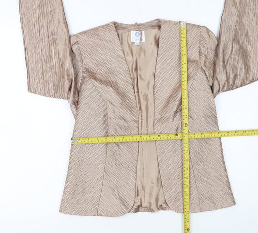Patra Women Beige Size 6 Formal Single-Breasted Suit Jacket