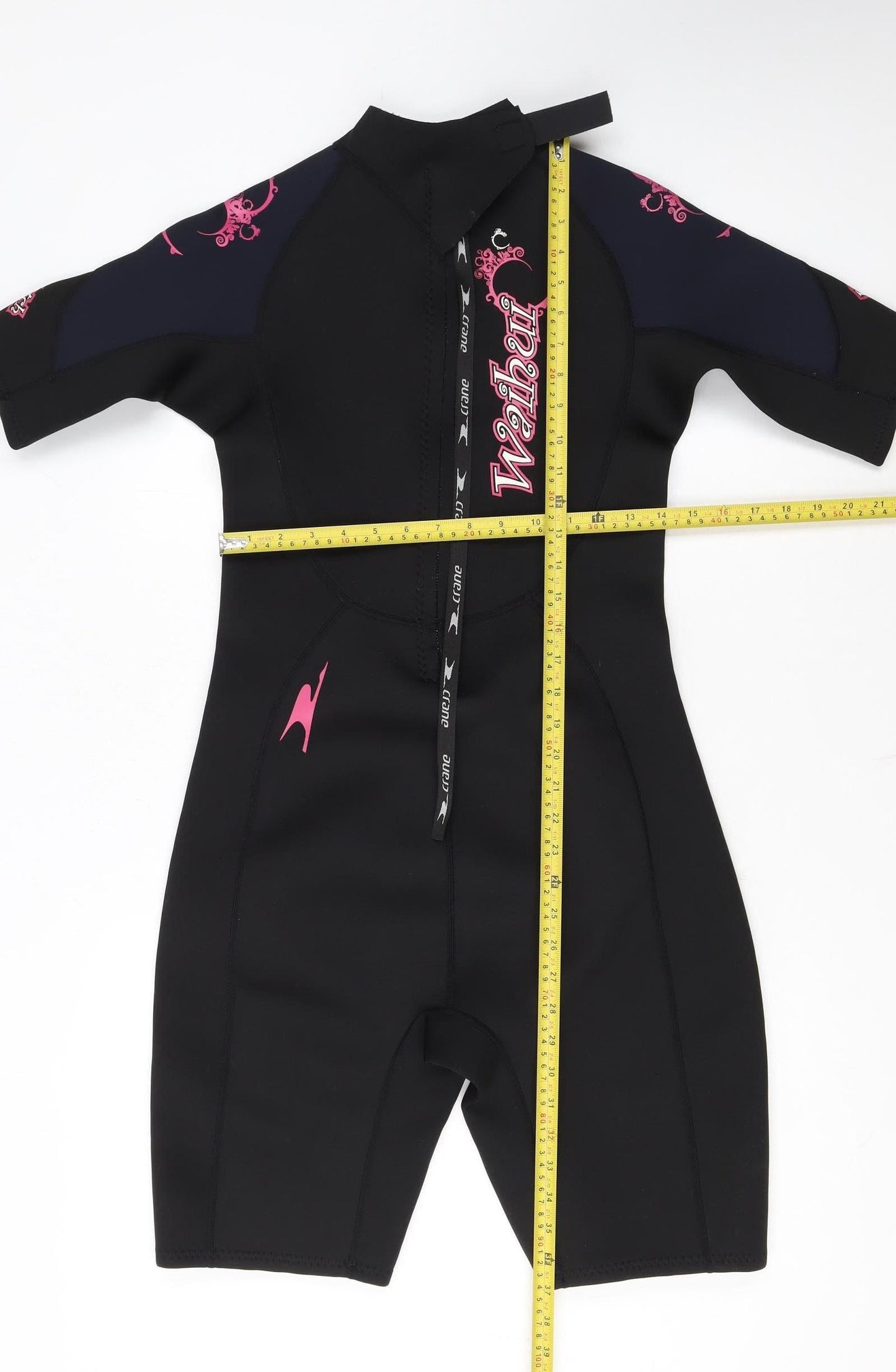 Crane Womens Black Medium 12-14 Short Sleeve Neoprene Wetsuit