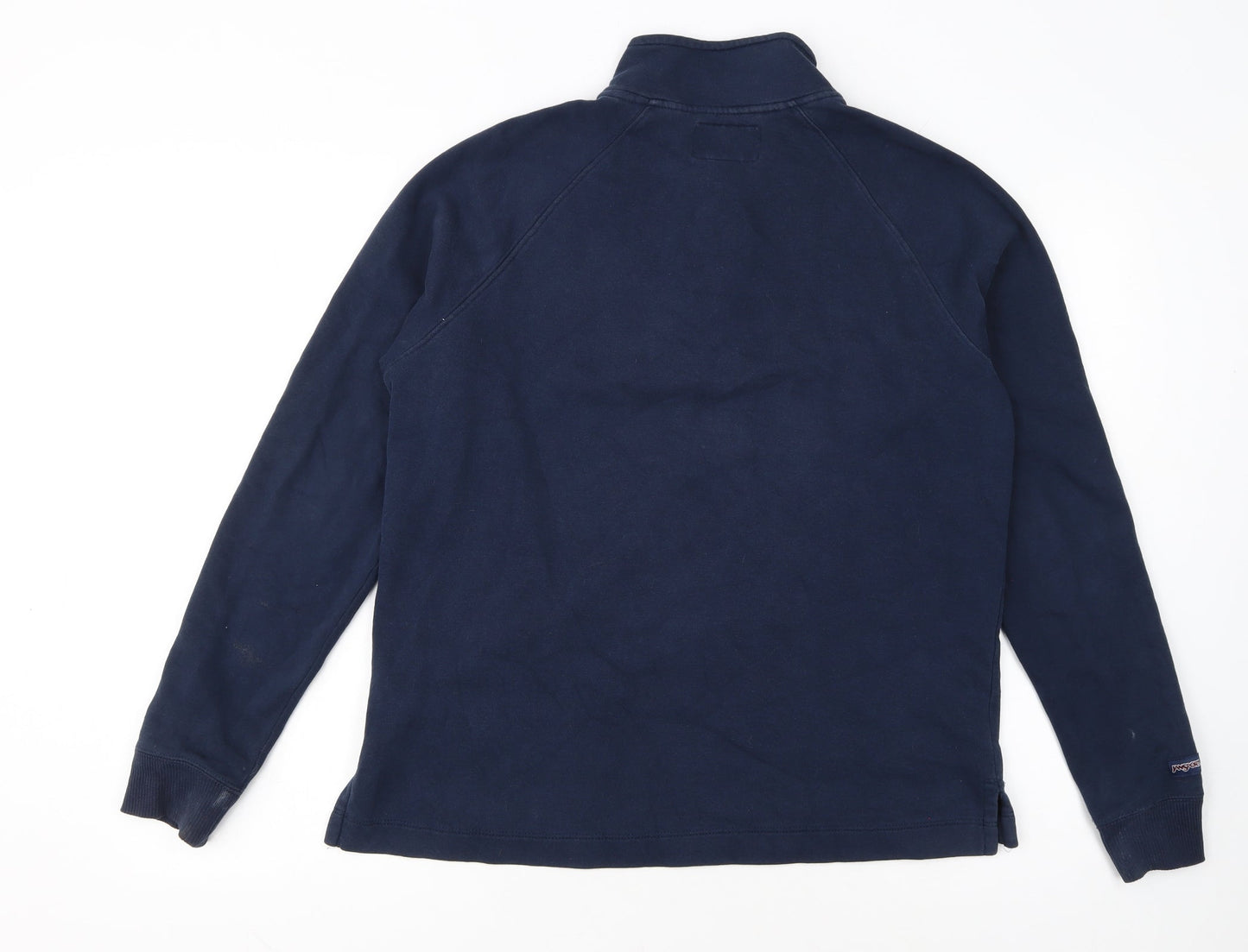 JanSport Women’s Navy 1/4 Zip Pullover Sweatshirt Size L Cotton Blend