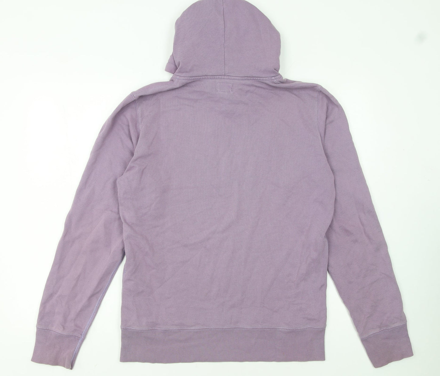 Diesel Women Purple Hooded Pullover Hoodie Medium Cotton Logo Graphic