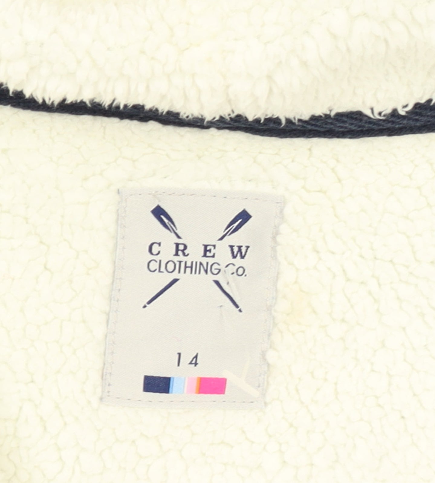 Crew Clothing Co Women Blue Full Zip Hoodie Size 14 Fleece Lined