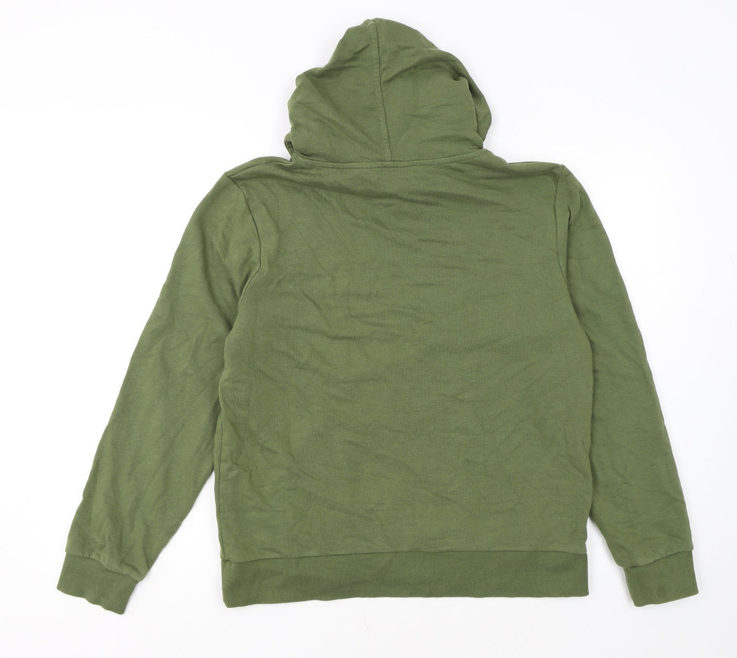 Marks and Spencer Womens Green Pullover Hoodie Size 12 Cotton Blend