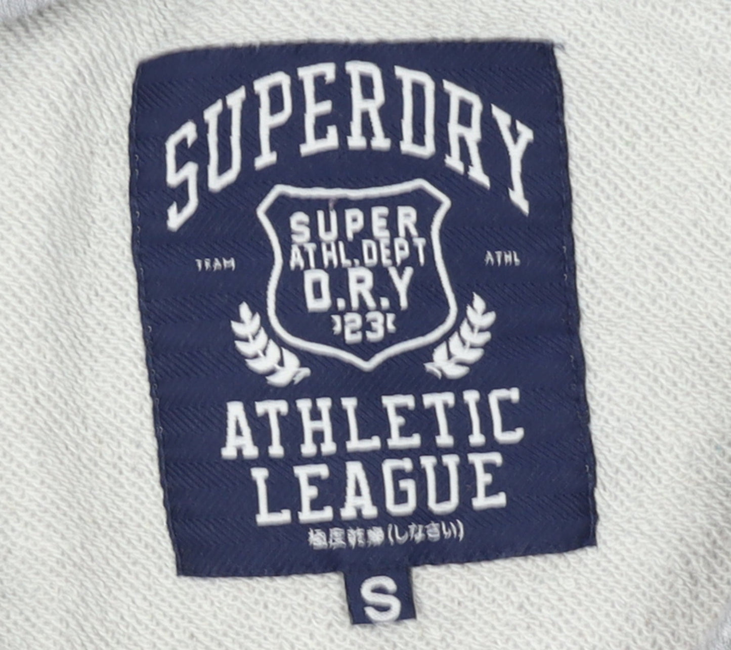 Superdry Women's Grey Pink Logo Pullover Sweatshirt Size S