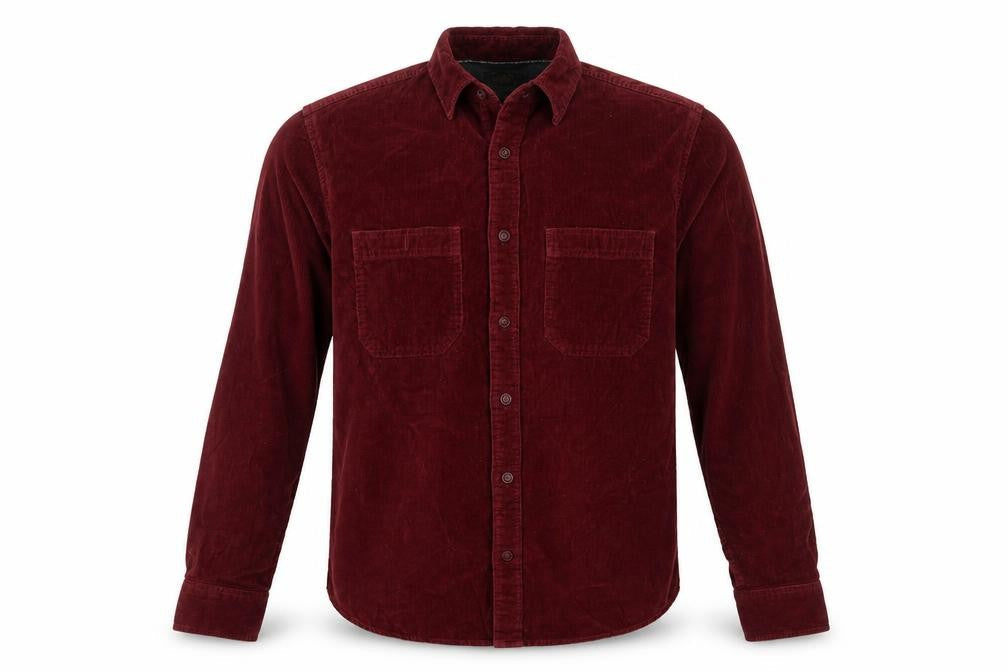 Roots Men's Red Corduroy Button-Up Long Sleeve Shirt Size M