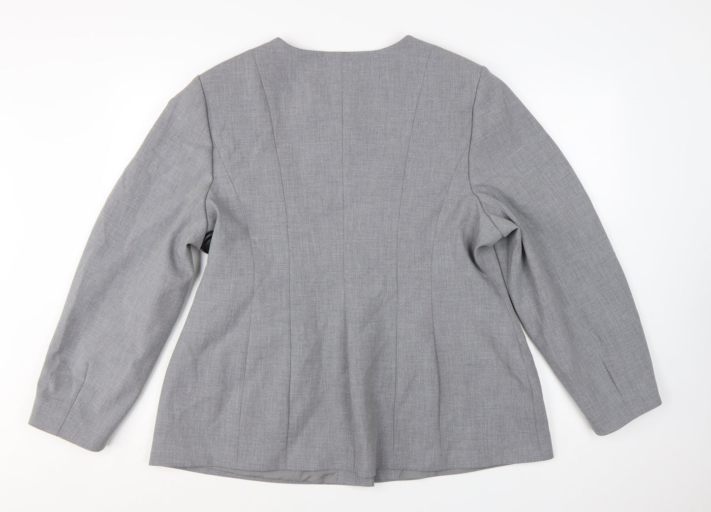Marks and Spencer Women Grey Size 20 Long Sleeve Suit Jacket