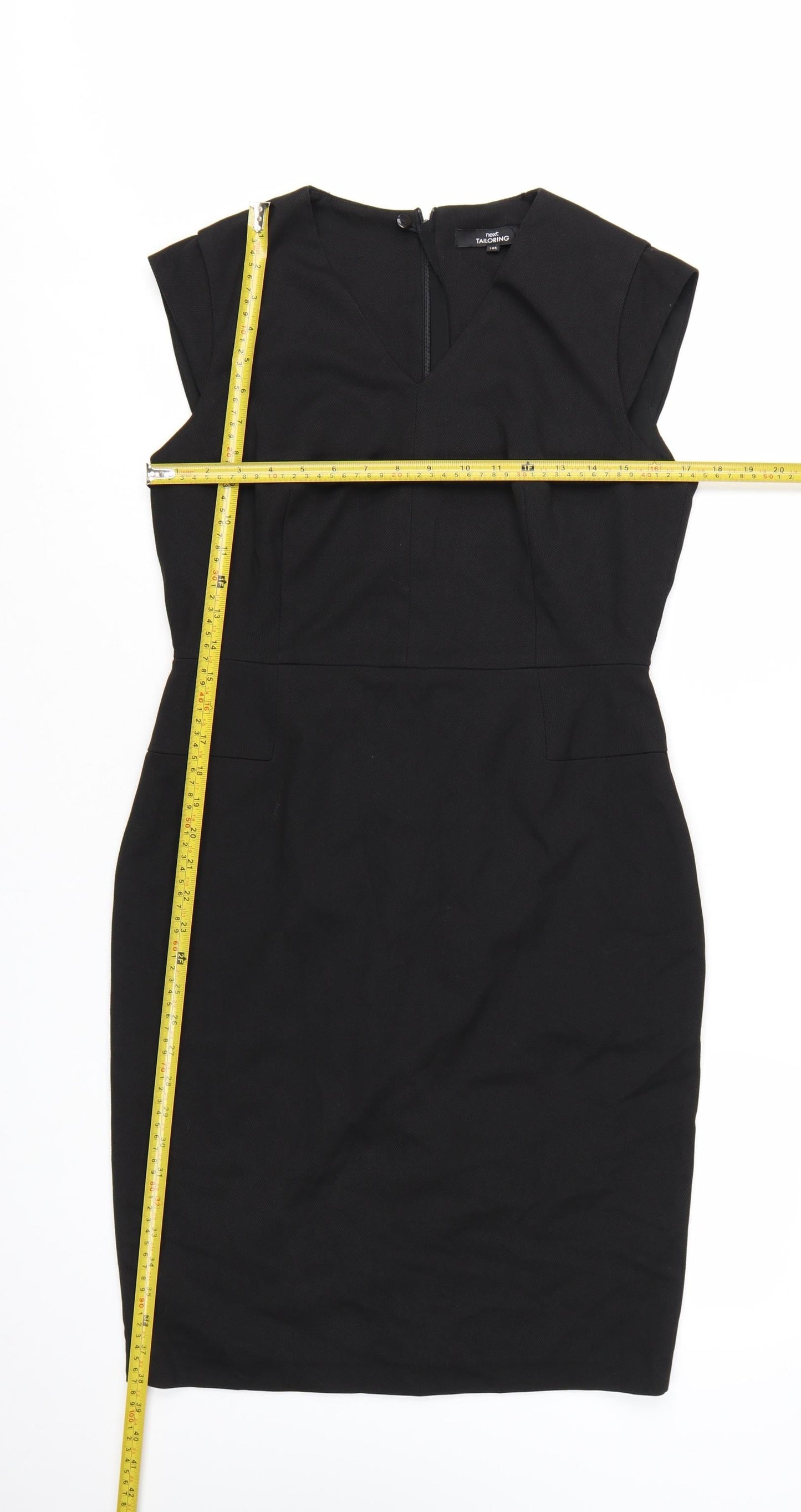 Next Women Black Size 10 Sheath Knee Length Tailoring Dress