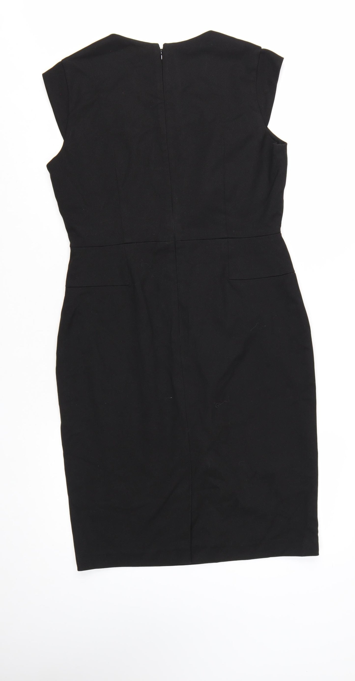 Next Women Black Size 10 Sheath Knee Length Tailoring Dress