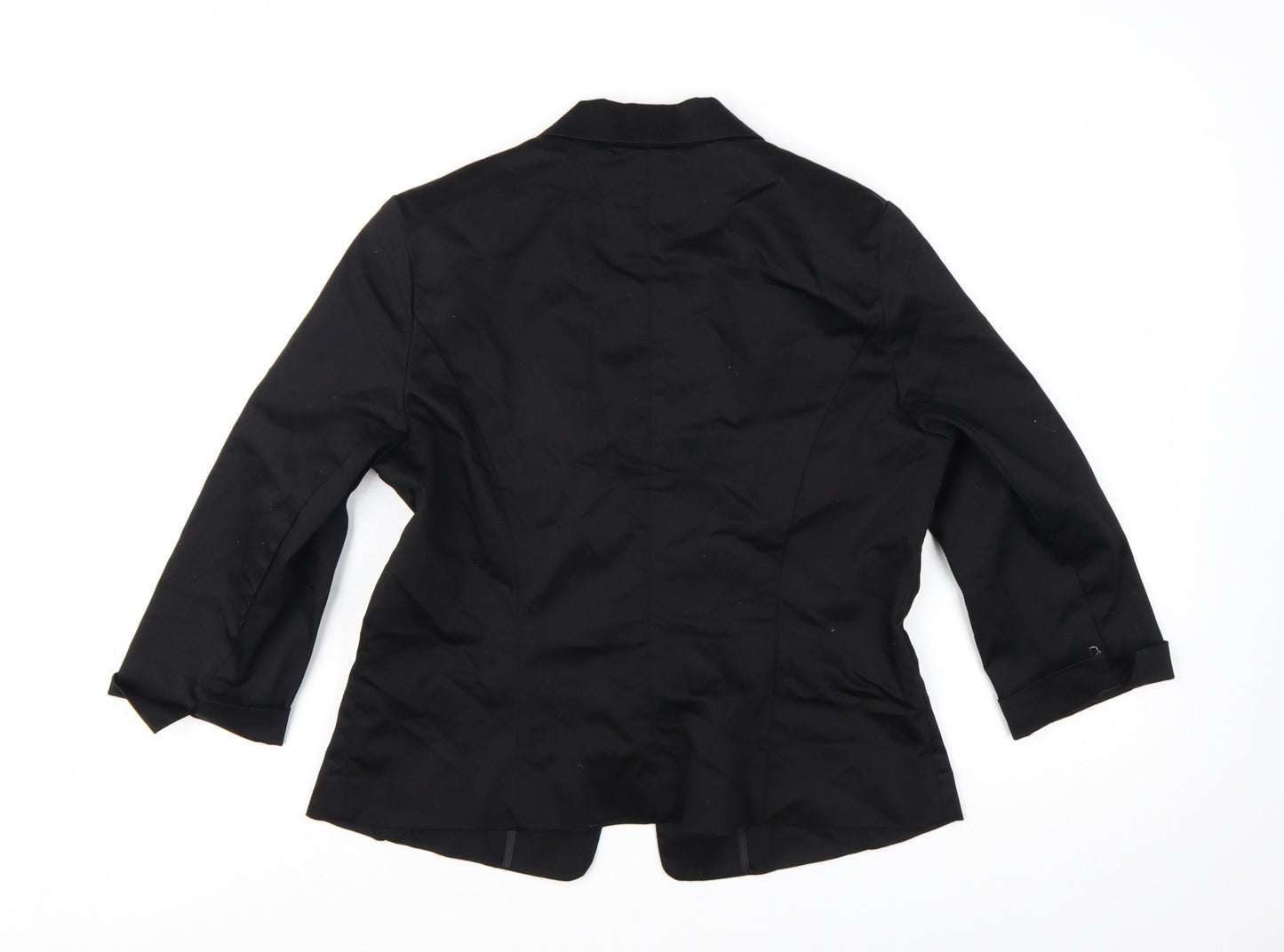 Ricki's Women's Black Blazer Size 10 Cotton Blend Single-Breasted Jacket