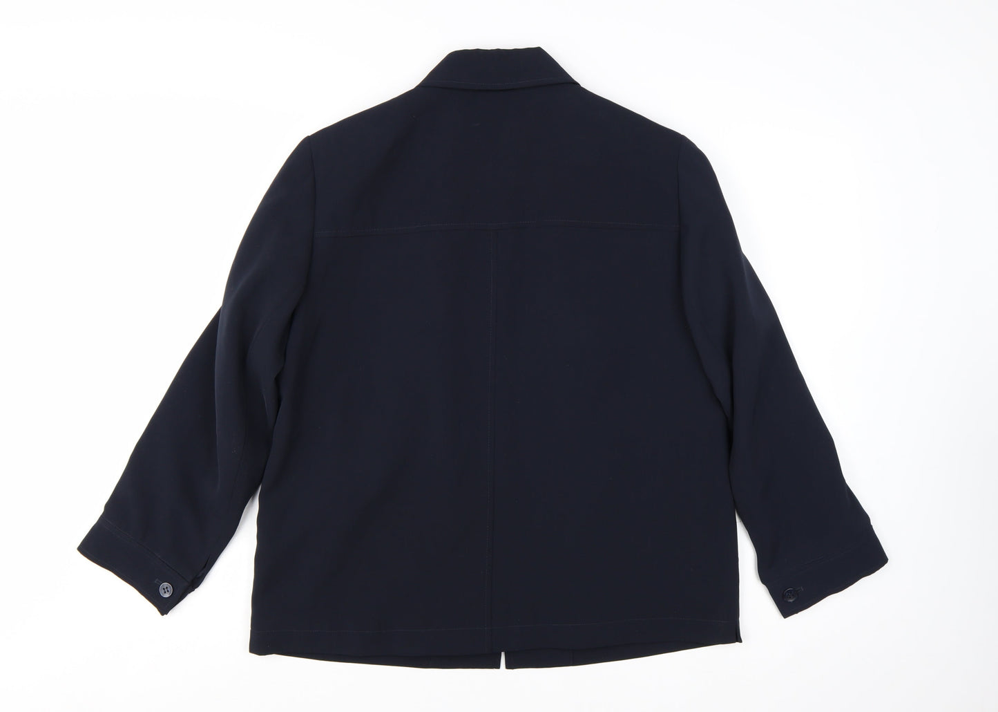 Concept K Women's Blue Polyester Zip Up Mid-Length Jacket Size 14