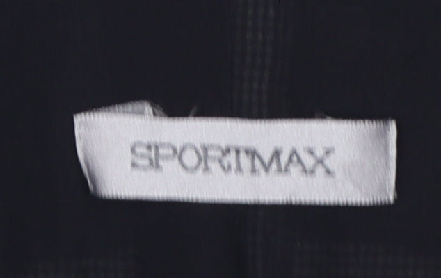 Sportmax Women’s Grey Wool Tailored Belted Jacket Size 12