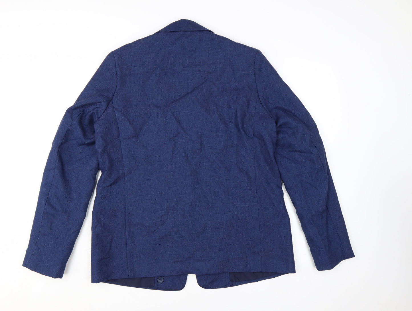 Moygashel Fabric Women's Blue Size 18 Single-Breasted Blazer