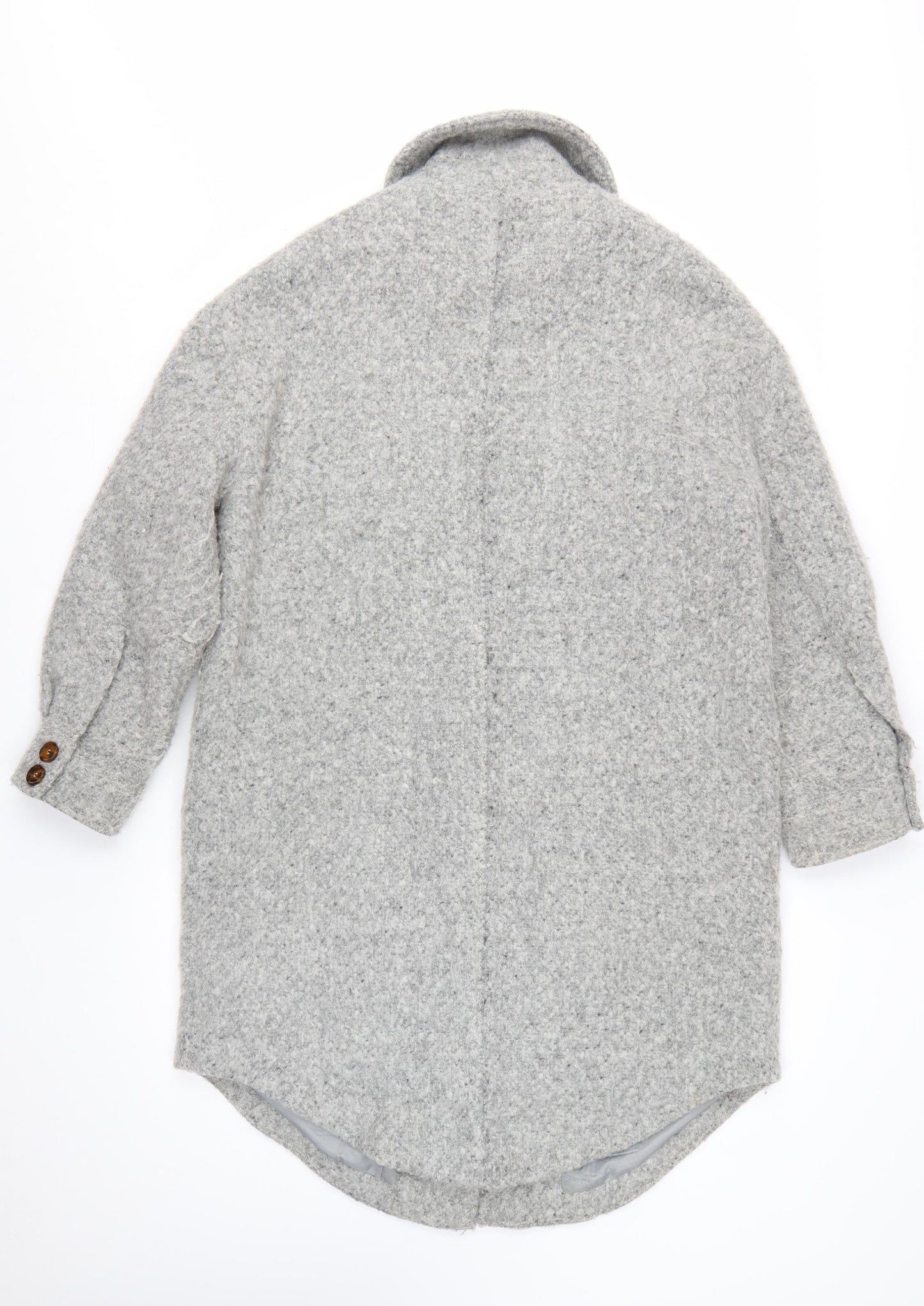 Topshop Women’s Grey Wool Blend Long Shacket Coat UK 8