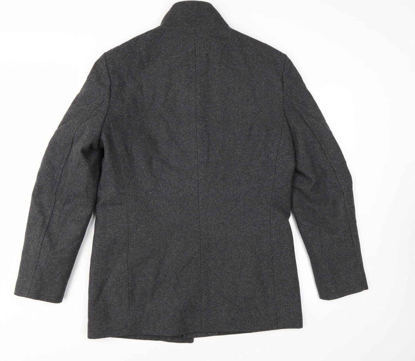 Marks and Spencer Men's Grey Wool Blend Smart Overcoat Size S