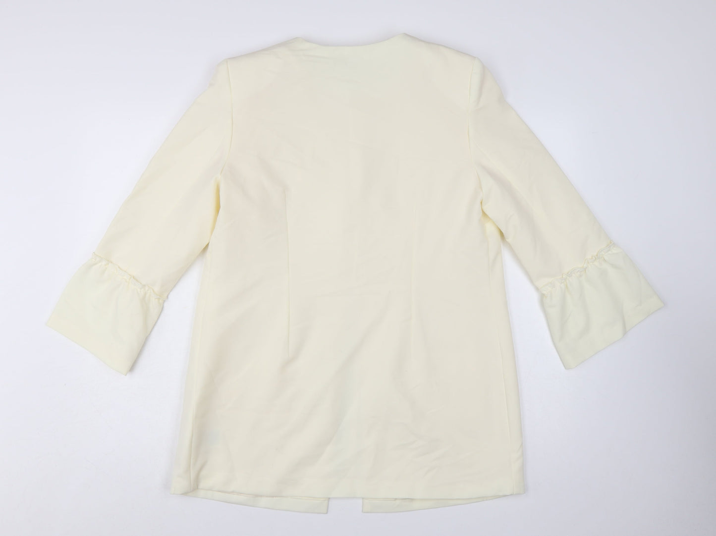 Damart Women Ivory Mid-Length 3/4 Sleeve Blazer Jacket UK 14