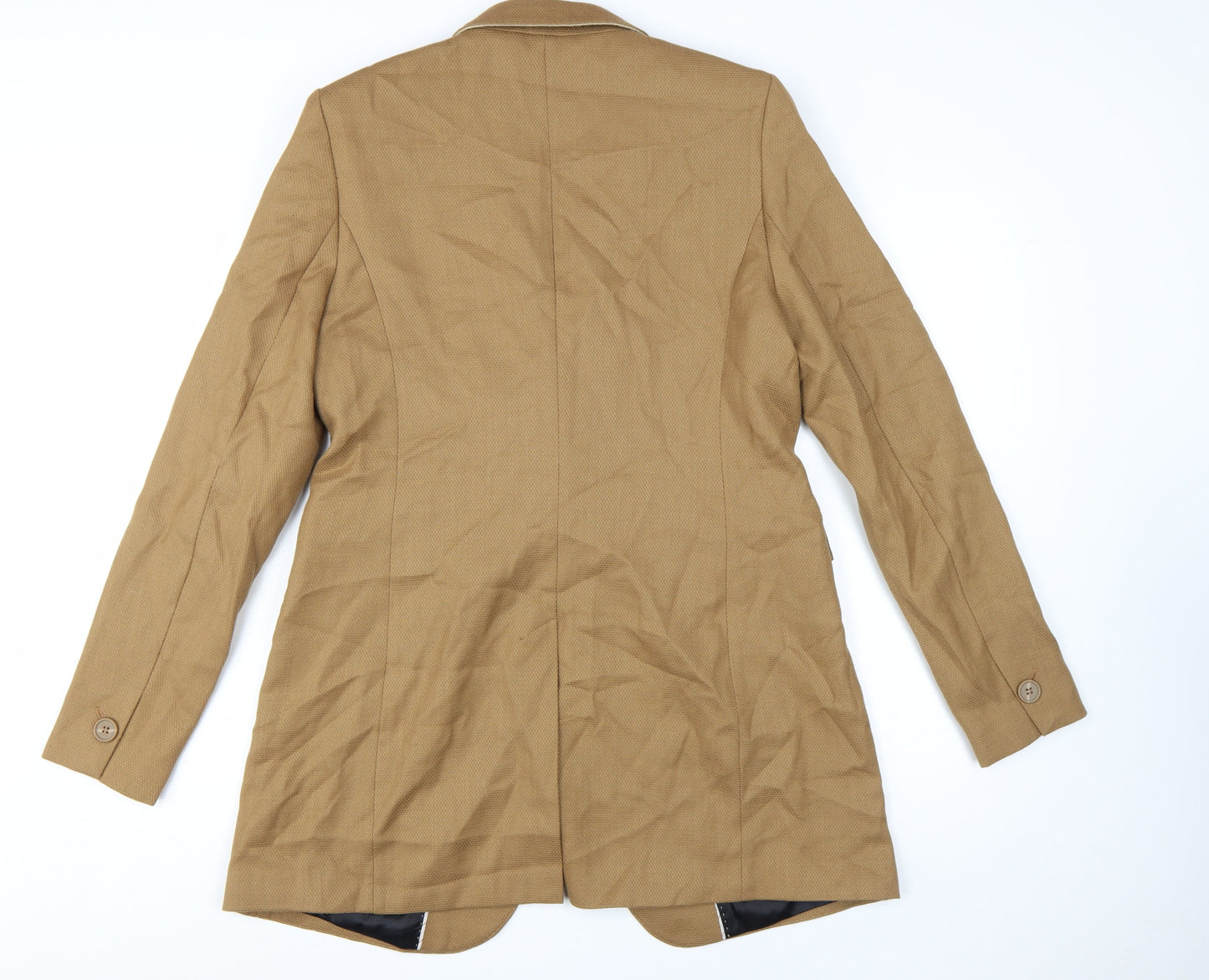 Next Tailoring Women's Beige Wool Blend Single-Breasted Blazer UK 16T