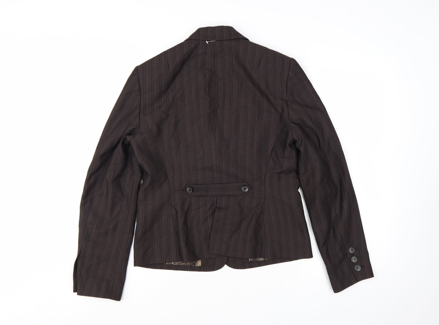 Jones New York Suit Brown Pinstripe Womens Blazer UK 10 Tailored Jacket