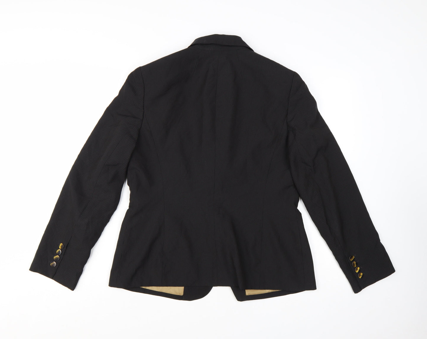 Jones New York Women's Black Pinstripe Blazer Size 12 Classic Fit