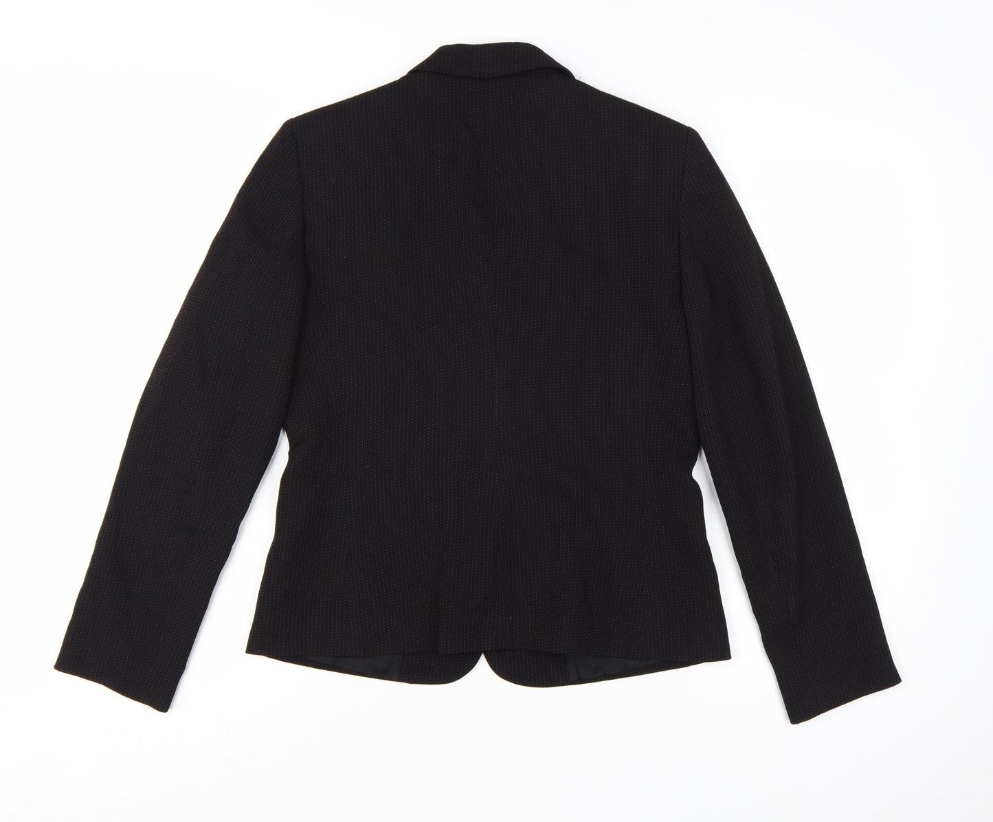 Ann Taylor Women Black Wool Single-Breasted Blazer Size 8 Regular