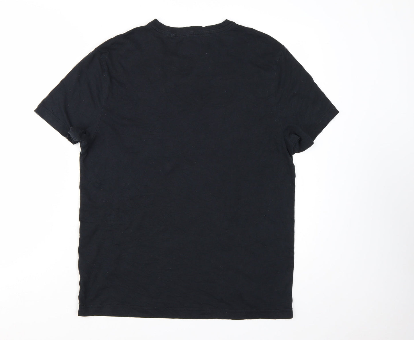 Farah Men's Black Graphic Print Cotton T-Shirt Size L