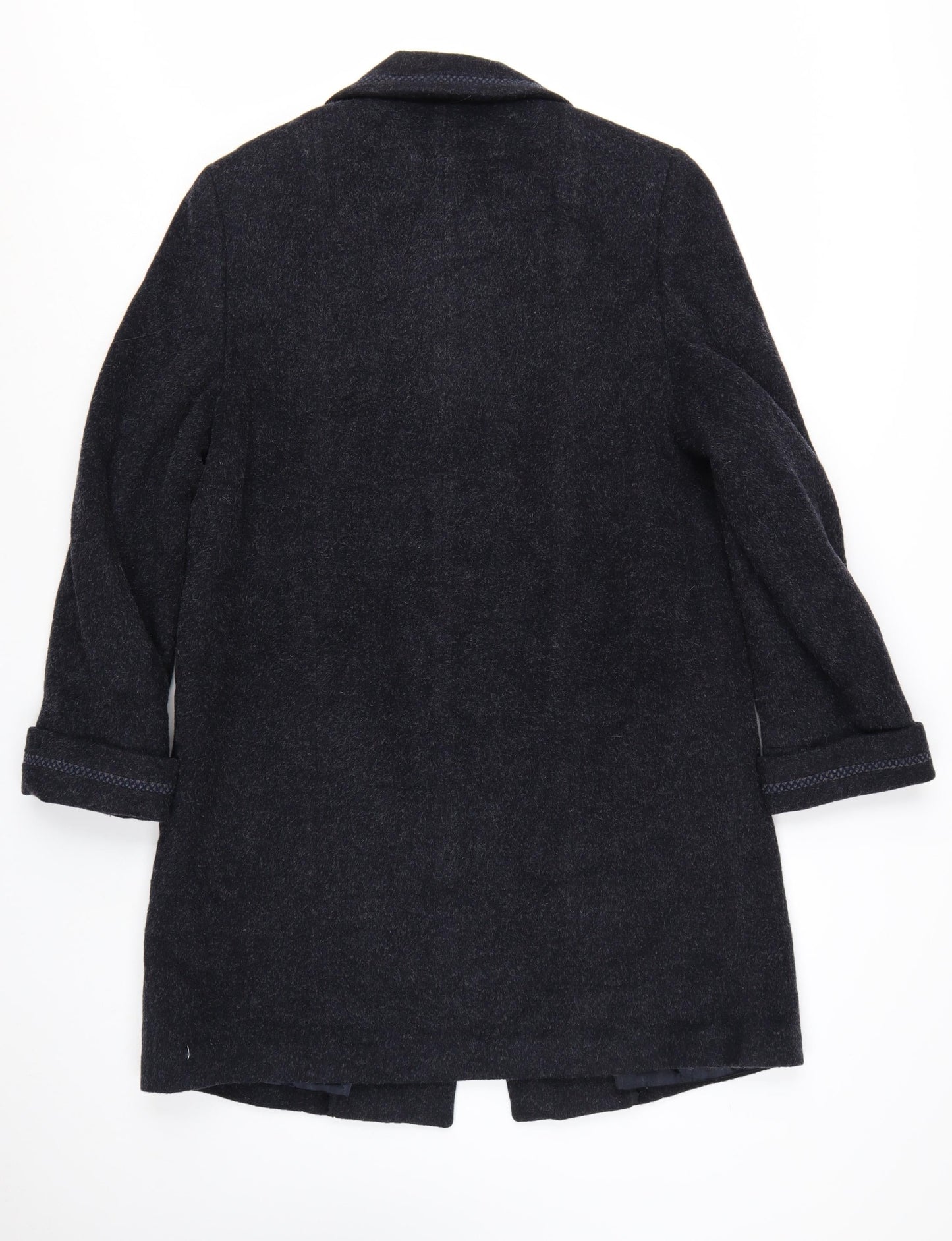 Baggi Women's Black Wool Cashmere Long Coat Size S