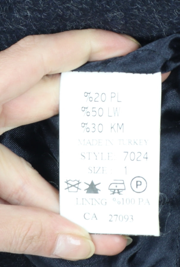 Baggi Women's Black Wool Cashmere Long Coat Size S