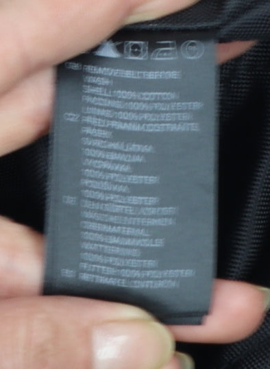 H&M Men's Black 38 Regular Cotton Military Jacket
