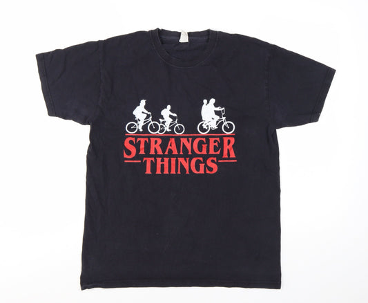 Fruit of the Loom Men’s Black Stranger Things Graphic T-Shirt M