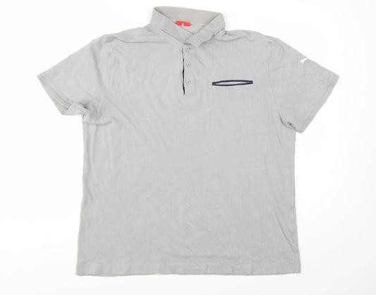 Puma Men's Grey XL Classic Cotton Polo Shirt