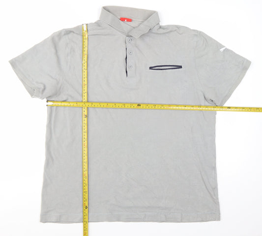 Puma Men's Grey XL Classic Cotton Polo Shirt