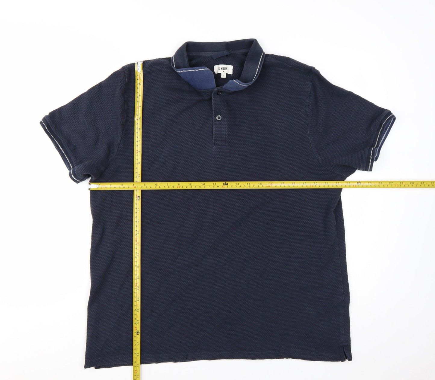 (UN)BIAS Mens Blue Short Sleeve Cotton Polo Shirt XL
