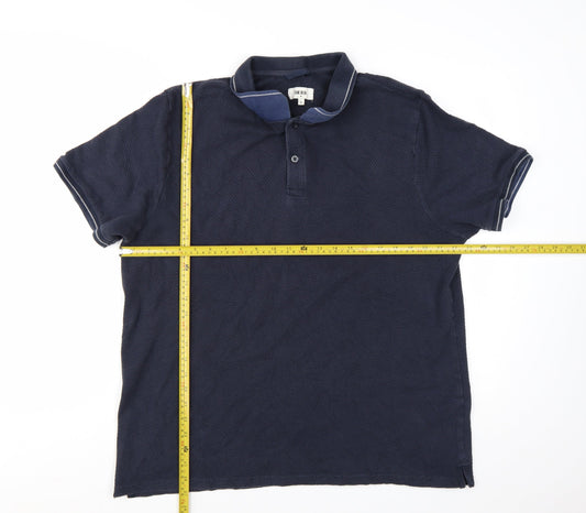 (UN)BIAS Mens Blue Short Sleeve Cotton Polo Shirt XL