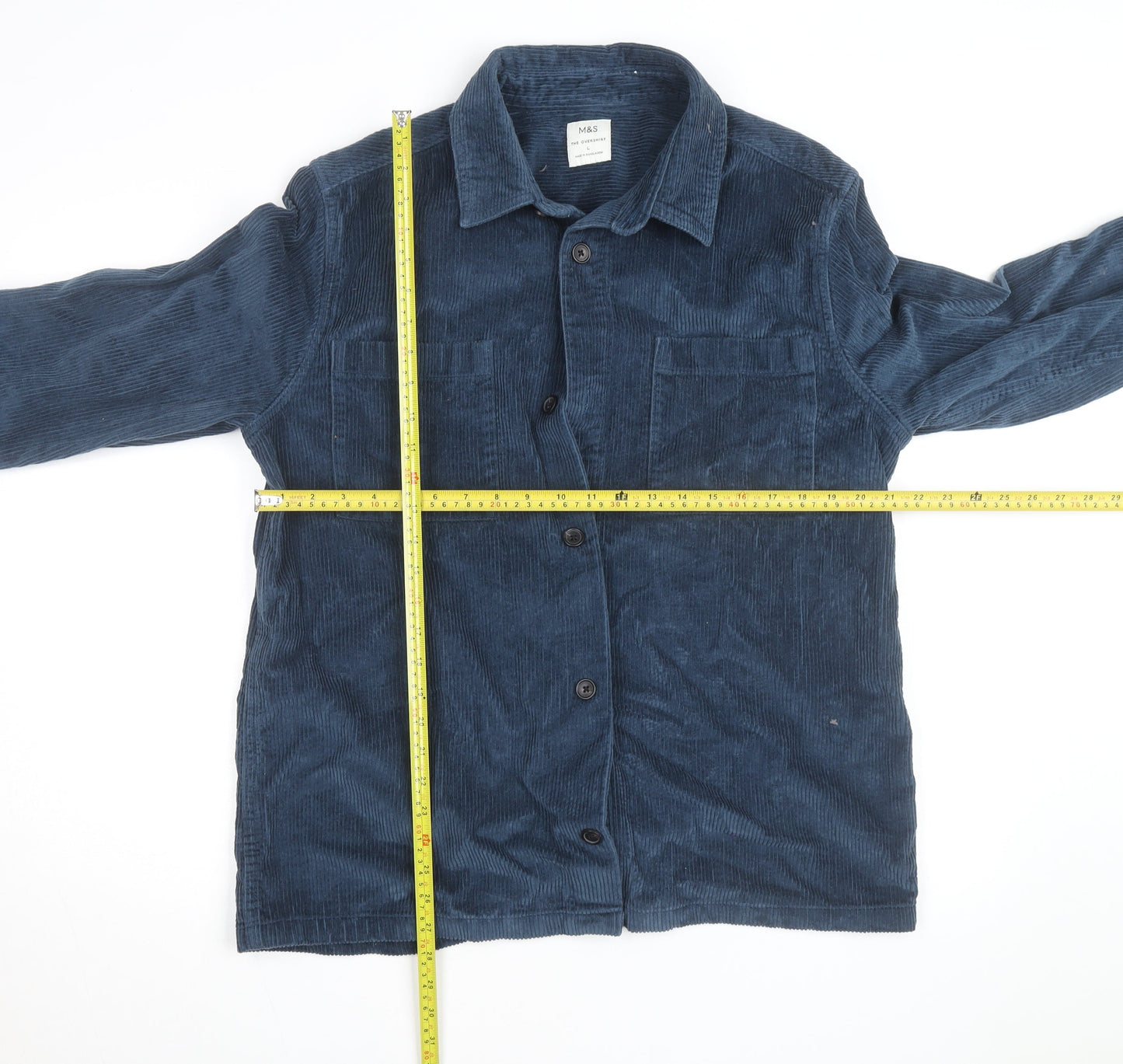 Marks and Spencer Men’s Blue Corduroy Jacket L Regular Fit