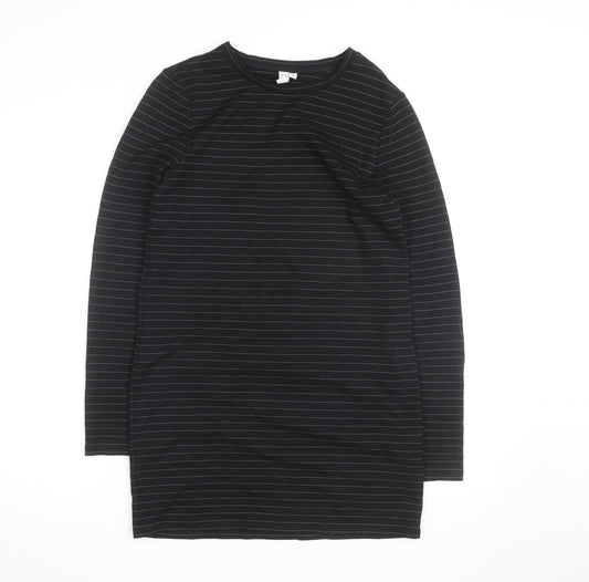 & Other Stories Women Black Striped Cotton Long Sleeve T-Shirt Size 12