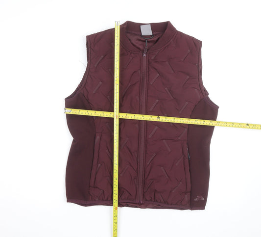 Trespass Womens Red L Lightweight Padded Waistcoat Bodywarmer