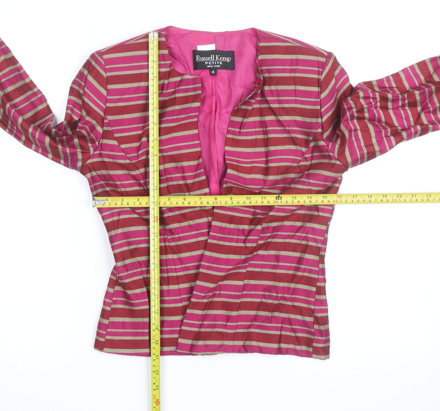 Russell Kemp Petite Women's Multicoloured Striped Tunic Blouse Size 8