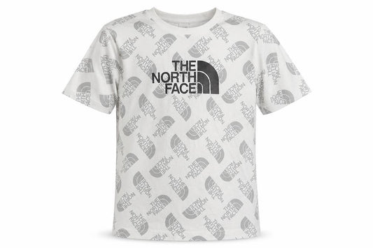 The North Face Boys White Logo Print Short Sleeve Cotton T-Shirt XL