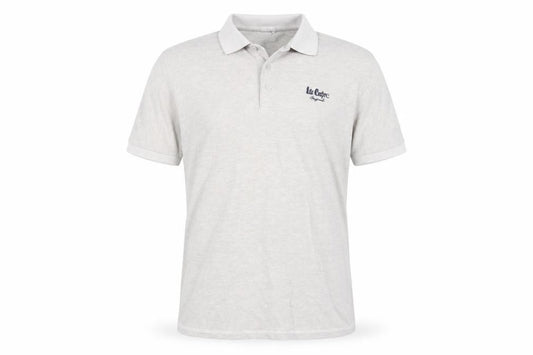 Lee Cooper Men's Beige Cotton Polo Shirt Size M Regular Fit