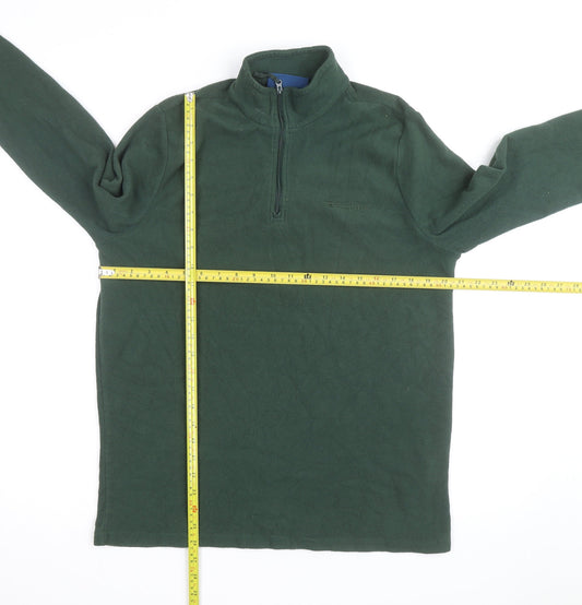 Mountain Warehouse Men's Green Fleece 1/4 Zip Pullover Sweatshirt Size L
