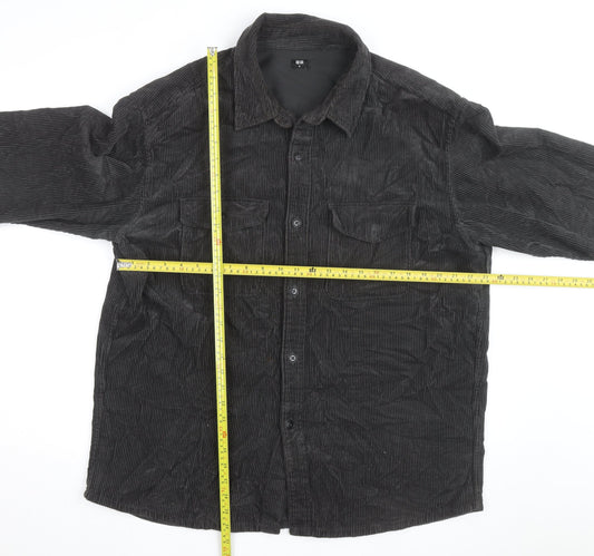 Uniqlo Men’s Black Corduroy Lined Button Jacket XL