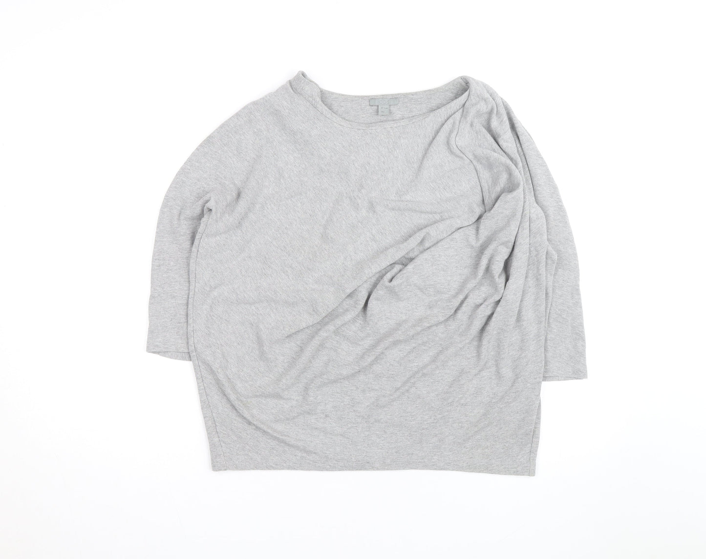 COS Women's Grey Boat Neck Relaxed Pullover Jumper Size L