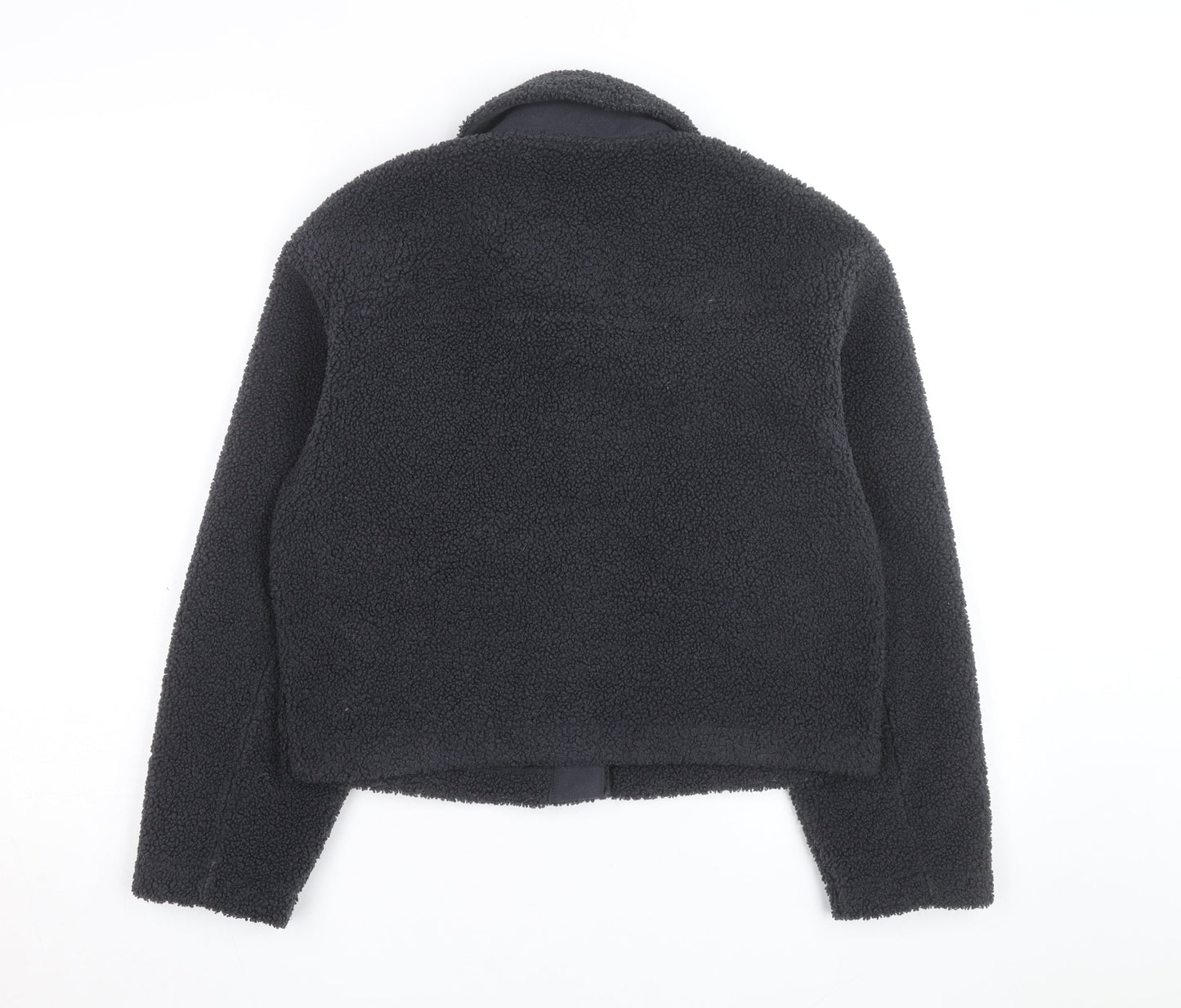 Uniqlo Men’s Black Fleece Button Jacket Size M Casual Winter Warm