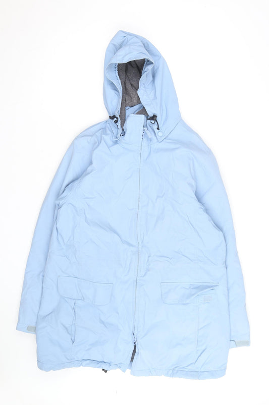 Lands' End Women's Blue Hooded Parka Jacket Size 12