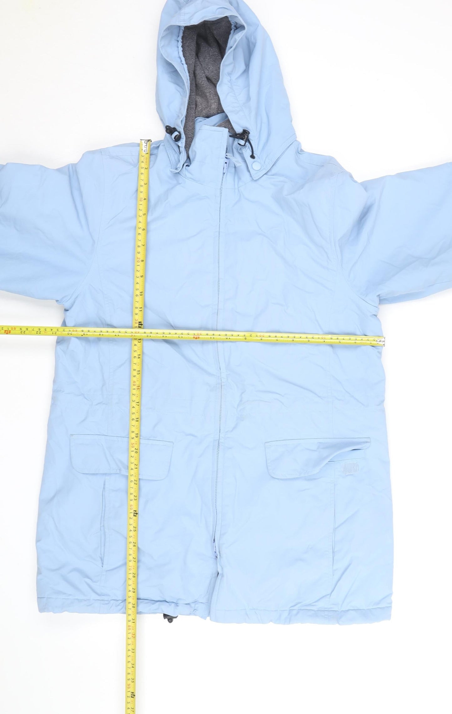 Lands' End Women's Blue Hooded Parka Jacket Size 12