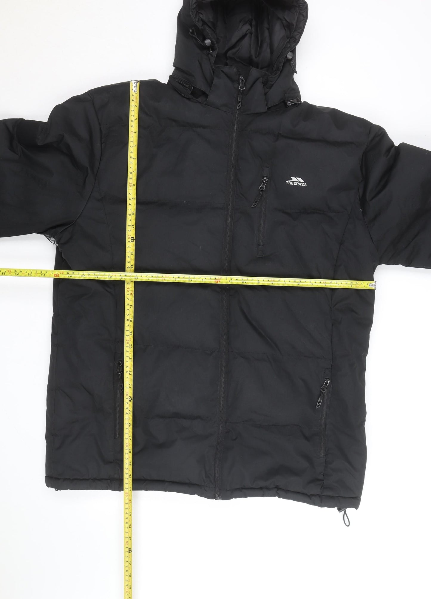 Trespass Men's Black XL Waterproof Hooded Puffer Jacket