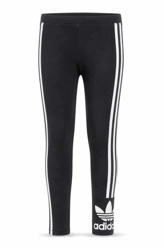 Adidas Girls Black Leggings 9-10 Years Skinny Stripe Sportswear